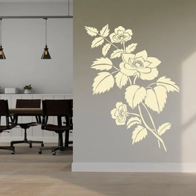 Veselá Stena Samolepka na stenu na stenu Kvetina Farba: modrá, Veľkosť: 100 x 74 cm