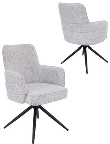 Otočná jedálenská stolička Apollo, šedá