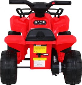 Ramiz Detská štvorkolka na batérie Storm Červená + 25W motor + MP3 USB + LED