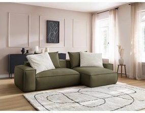 Zelená rohová pohovka z imitácie kože Boheme – Bobochic Paris