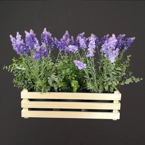 AMADEA Drevený obal s kvetináčmi, 47x17x15cm Český výrobok