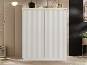 Skrinka Roleno KW104, Farby:: biela / biela + zlatá