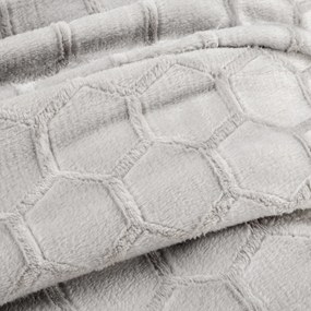 EUROFIRANY FLANELOVÁ DEKA ZOE2 150X200 CM STRIEBORNÁ