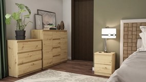 Zásuvková komoda Carlos 753S, dub artisan, výška 80 cm