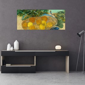 Obraz - Vincent van Gogh, Still Life of  Oranges and Lemons with  Blue Gloves, reprodukcia (120x50 cm)