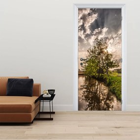 Fototapeta na dvere - Príroda s lúčmi (95x205cm)