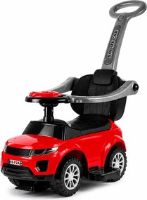 LEAN CARS Jazdítko s tlačnou rukoväťou 614W, červené