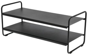 Čierny oceľový stojan na topánky 33x33x80 cm A-Shoe – Zone