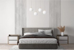 Závesné svietidlo Eliza, 4x biele sklenené tienidlo, g/be