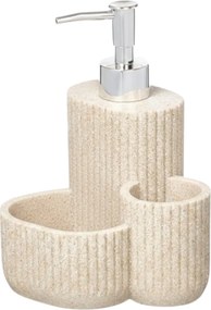 Dávkovač saponátu Stripe, béžová/s chrómovými prvkami