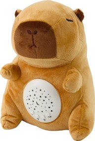 LEAN Toys Plyšový maskot Capybara Star Projektor uspávaniek Zvuky Hnedá