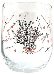 Pohárik na nápoj s levanduľou Lavander Garden - Ø 8*9 cm / 300 ml