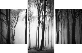 Obraz - Vlk v temnom lese (90x60 cm)