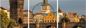 Obraz - Karlov most (s hodinami) (90x30 cm)