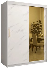 Skriňa Platinum T2 150 biely mramor/biely