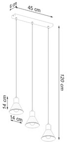 Závesné svietidlo TALEJA 3 biele [E27]