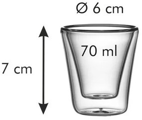 Tescoma dvojstenné poháre myDRINK, 70 ml, 2 ks, S