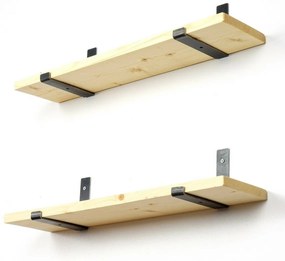 Polička Lam008 Black and Oak