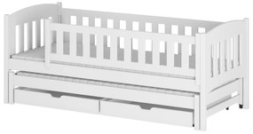 Detská posteľ 90 x 200 cm Amalia (s roštom a úl. priestorom) (biela). Akcia -10%. Vlastná spoľahlivá doprava až k Vám domov. 1013109
