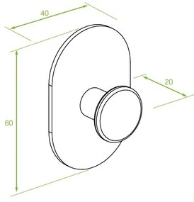 Laveo Miri, 1-háčik na uteráky, chrómová, LAV-ALM_011S