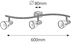 Rabalux 6358 - Bodové svietidlo ART FLOWER 3xE14/40W/230V