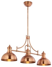 Jupiter 1791 - PT3 - Luster na tyči PLATINO 3xE27/60W/230V medená
