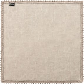 Čipkovaný obrúsok 1 ks. 48x48 cm farba produktu béžová látka polopriehľadný, zapletaná, ľanová