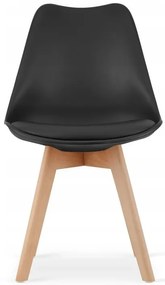 Jedálenská zostava TODI 80cm okrúhly stolový set čierny+ 4 stoličky MARK čierne