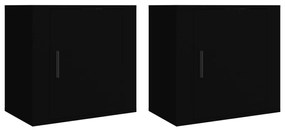 vidaXL Nástenné nočné stolíky 2 ks čierne 50x30x47 cm