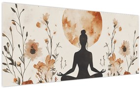 Obraz - Oranžová jóga (120x50 cm)