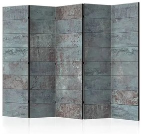Paraván - Turquoise Concrete II [Room Dividers] Veľkosť: 225x172, Verzia: Obojstranný