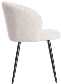 Krémovobiele kovové jedálenské kreslá v súprave 2 ks Radaja – Light &amp; Living