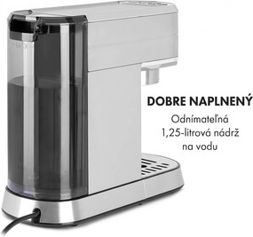 Klarstein Futura, pákový kávovar, 1450 W, 20 bar, 1,25 l, nehrdzavejúca oceľ