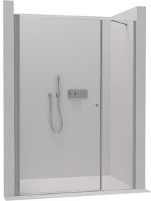 Cerano Antelo, 1-krídlové sprchové dvere s pevnou časťou 90(dvere) x 50(stena) x 190 cm, 6mm číre sklo, chrómový profil, CER-CER-435848