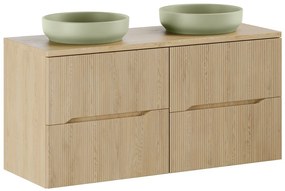 Závesná skrinka Nordic River s umývadlom 120 cm dub cremona