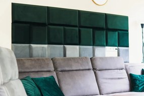 Egibi Čalúnený akustický panel nástenný Riwiera 38 tm. zelená obdĺžnik - Obdélník 60x30 cm