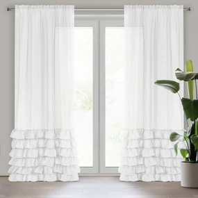 ZÁCLONA NA PÁSKE DOLLY 140X250 CM BIELA