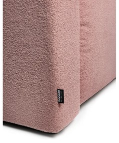 Svetloružová rozkladacia rohová pohovka z textílie buklé (pravý roh) Quinoa – Bonami Selection