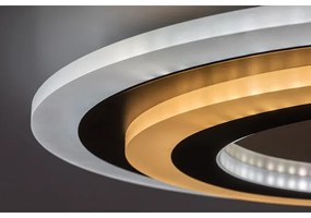 Rabalux 71314-LED Stmievateľné stropné svietidlo TANELI 56W/230V 3000/4000/6000K chróm/čierna + diaľkové ovládanie