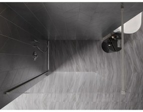 Mexen Kioto-X, sprchová zástena 140 x 200 cm, 10mm číre sklo, oceľový profil, 800-140-101-97-00-X