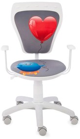 Stolička Ministyle White Kuriatko so srdiečkom