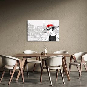 Obraz - Dáma v meste (90x60 cm)