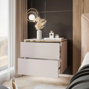 ZÁVESNÝ NOČNÝ STOLÍK NESSIE 2 KAŠMÍR + ZLATÝ LED