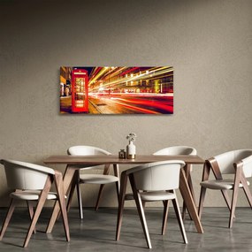 Obraz - červená telefónna búdka (120x50 cm)