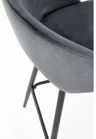 Barová stolička 89x49 cm šedá/čierna