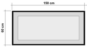 Zrkadlo Idea Black and Atlantic Pine, 150 cm, L