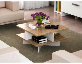 Konferenčný stolík HAMTON 31,2x60 cm hnedá/biela