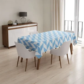 Sablio Obrus Modro-biele kosodĺžniky - 90x90 cm