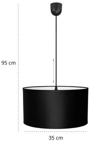 Závesné svietidlo Indigo, 1x textilné tienidlo (výber zo 7 farieb), (výber z 3 farieb), (fi 35cm), lp