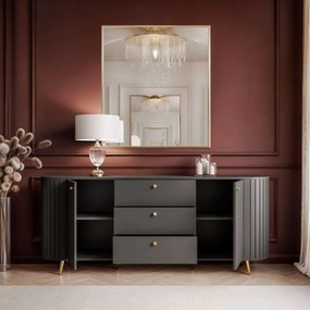 KOMODA 2D3 LANDRY 3 ČIERNA 190 cm